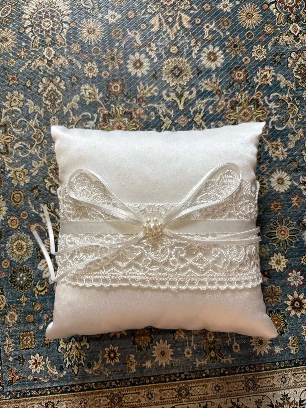 Wedding Accessory Bundle - Ring Bearer Pillow and Silk Petals for Flower Girl